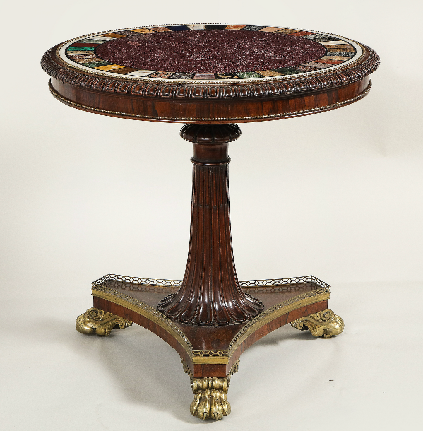 Regency Porphyry & Specimen Marble Table