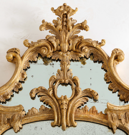 Rococo Carved Gilt Mirror in the Manner of Chippendale